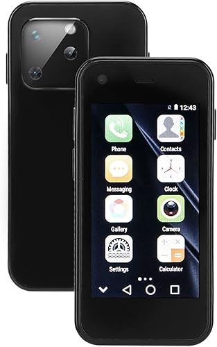 Mini Smartphone 3G GSM Kids Mobile Phone - 2.5 pulgadas Quad Core Android 6.0, 1GB RAM, 8GB ROM, batería incorporada de 1580mAh, tarjeta SIM dual,