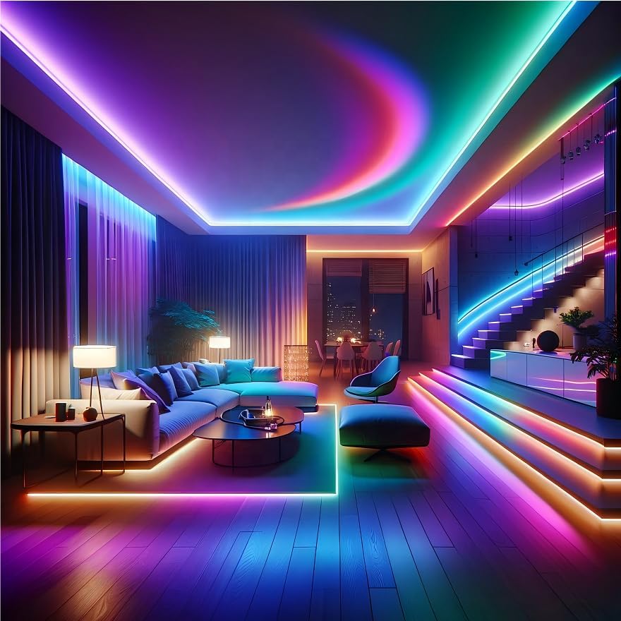 Image of 5 Meter Neon Smart Magic RGB LED Strip Light with App & Remote, USB Powered, Music Sync, DIY Rope Light for TV Background, Festivals, Gaming, Party, Room & Home Decoration (Neon Strip 5M)