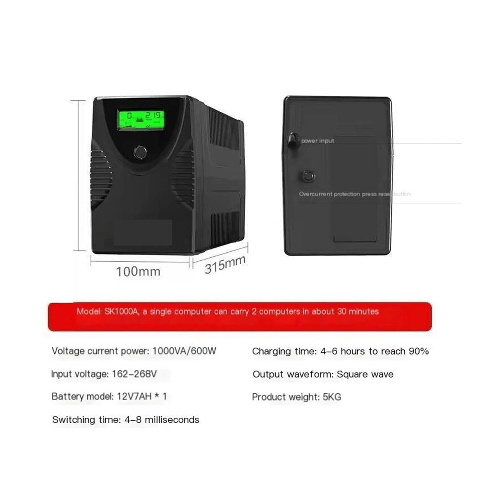 Gruppo di continuità UPS, torre SK1000A da 600W 1000VA
