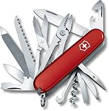 Victorinox Handyman, Swiss Army Knife, Couteau multifonction, Léger, Multitool, 24 Fonctions, Grand Lame, Tire Bouchon, Metal Voir, Rouge - 1