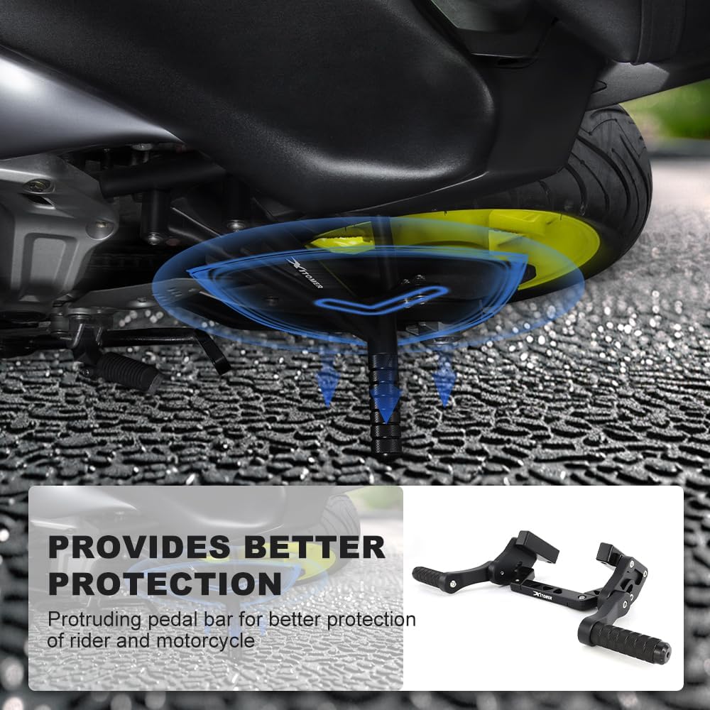 Xitomer Adjustable Subcage Fit for S1000RR 2019-2025 / S1000RRM 2022-2024 Rear Footrests Subcage, Passenger Peg Guard, Peg Support Stunt Protection