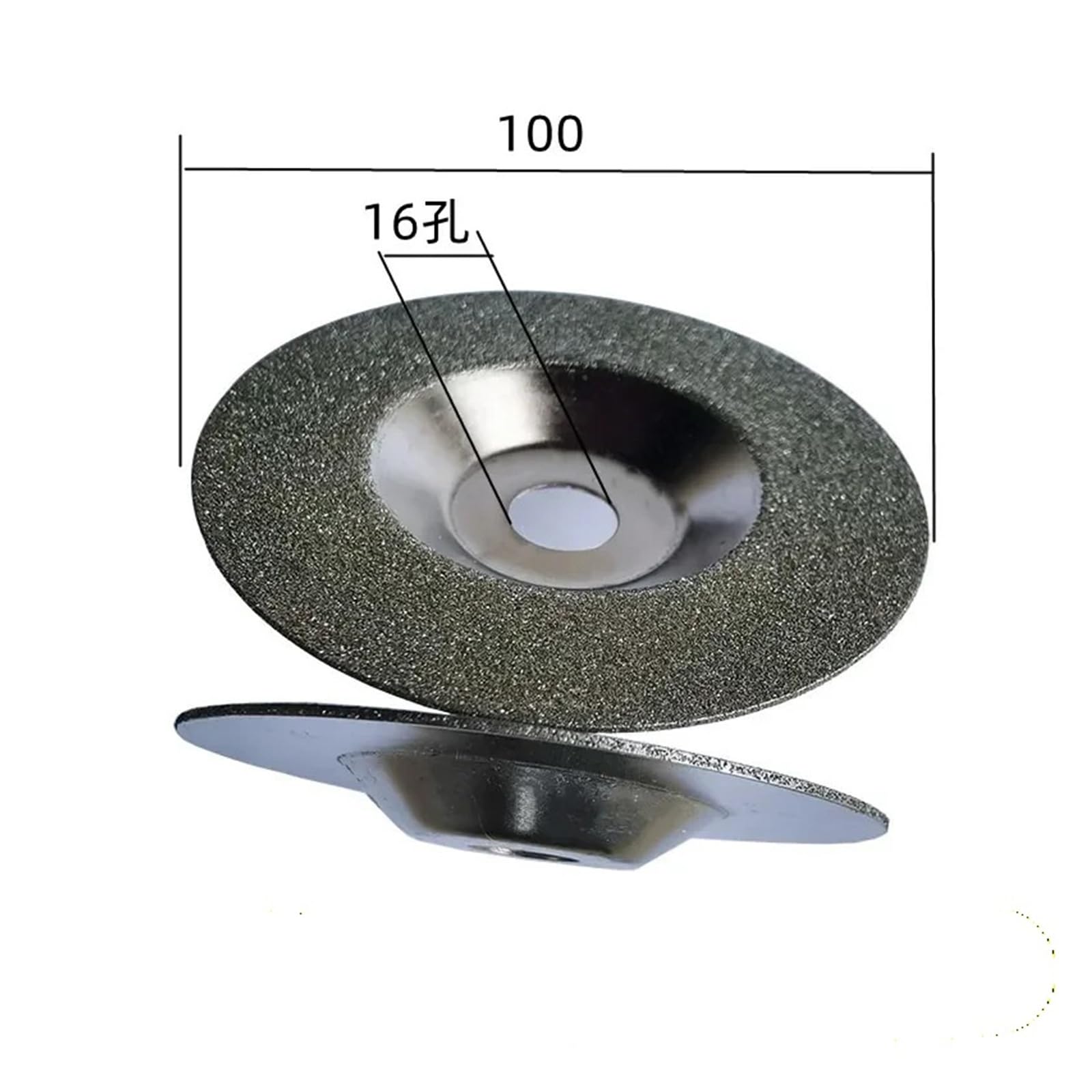 10 Uds. Disco abrasivo de rueda de diamante, amoladora angular pulida de aleación de 100x16 agujeros, arena(150 mesh)