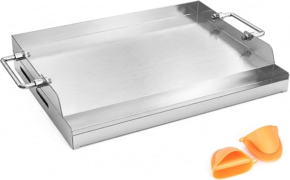 16.3" Universal Flat Top Griddle for Gas Grills, Stainless Steel