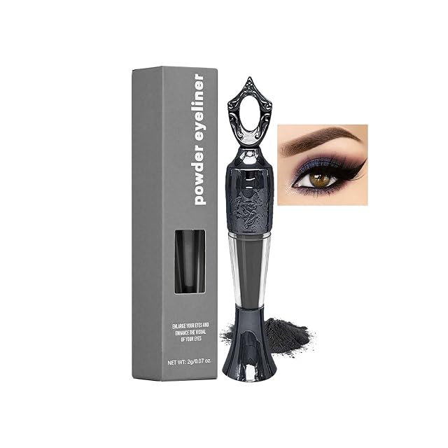 Powder Eyeliner Multi-Use Eyeliner Powder Long-Wearing Smudge-Proof Intense Color Easy To Apply Gentle Skin-Friendly Formula Smoothly Outlines The