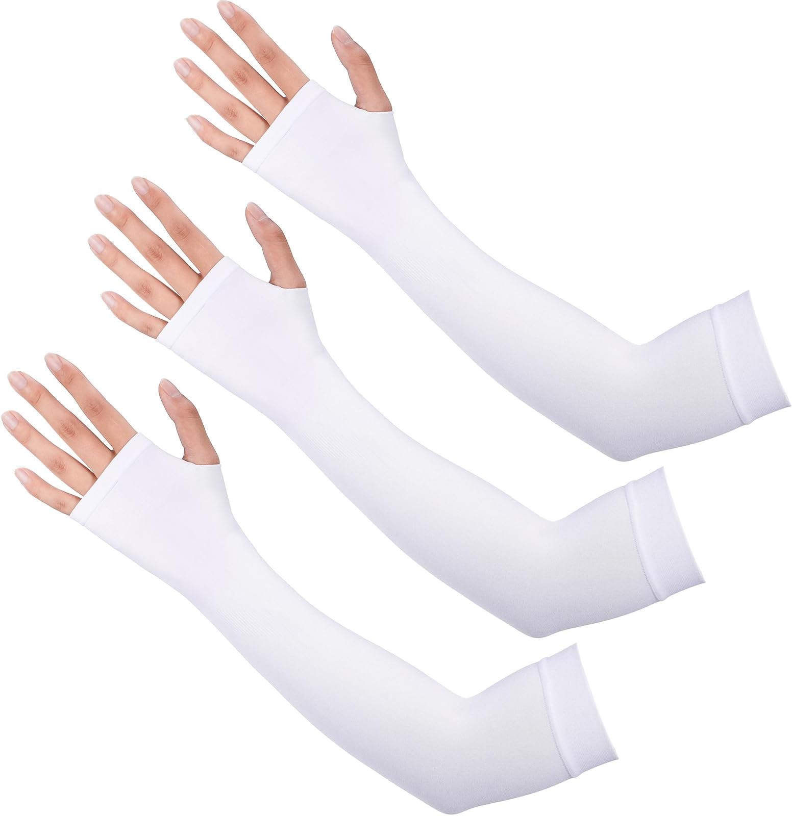 Fanshiontide3 Pairs Arm Sleeves UPF 50 UV Protection Cooling Arm Sleeves Gradient Summer Sunblock Arm Cover for Men Women Tattoo Cover Unisex Arm Compression Sleeves for Outdoor Sports Cycling Driving Running