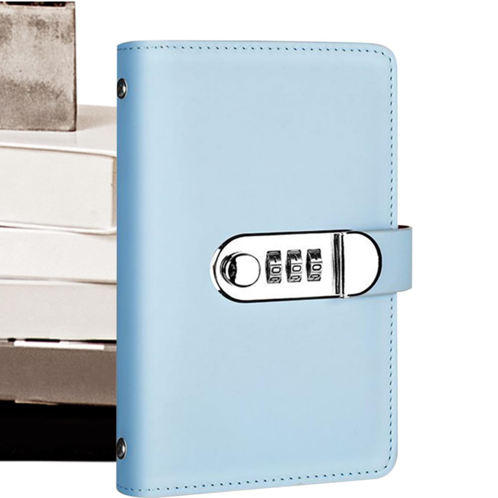 Savings Challenge Binder PU Leather Money Saving Budget Organizer Wallet with 100 Envelopes and Combination Lock