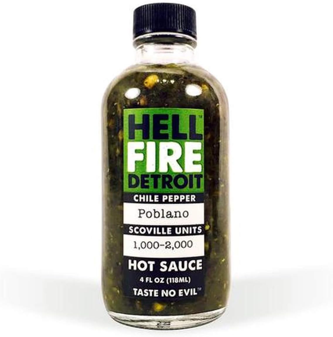 Hellfire Detroit Hot Sauce Poblano - 4 oz.