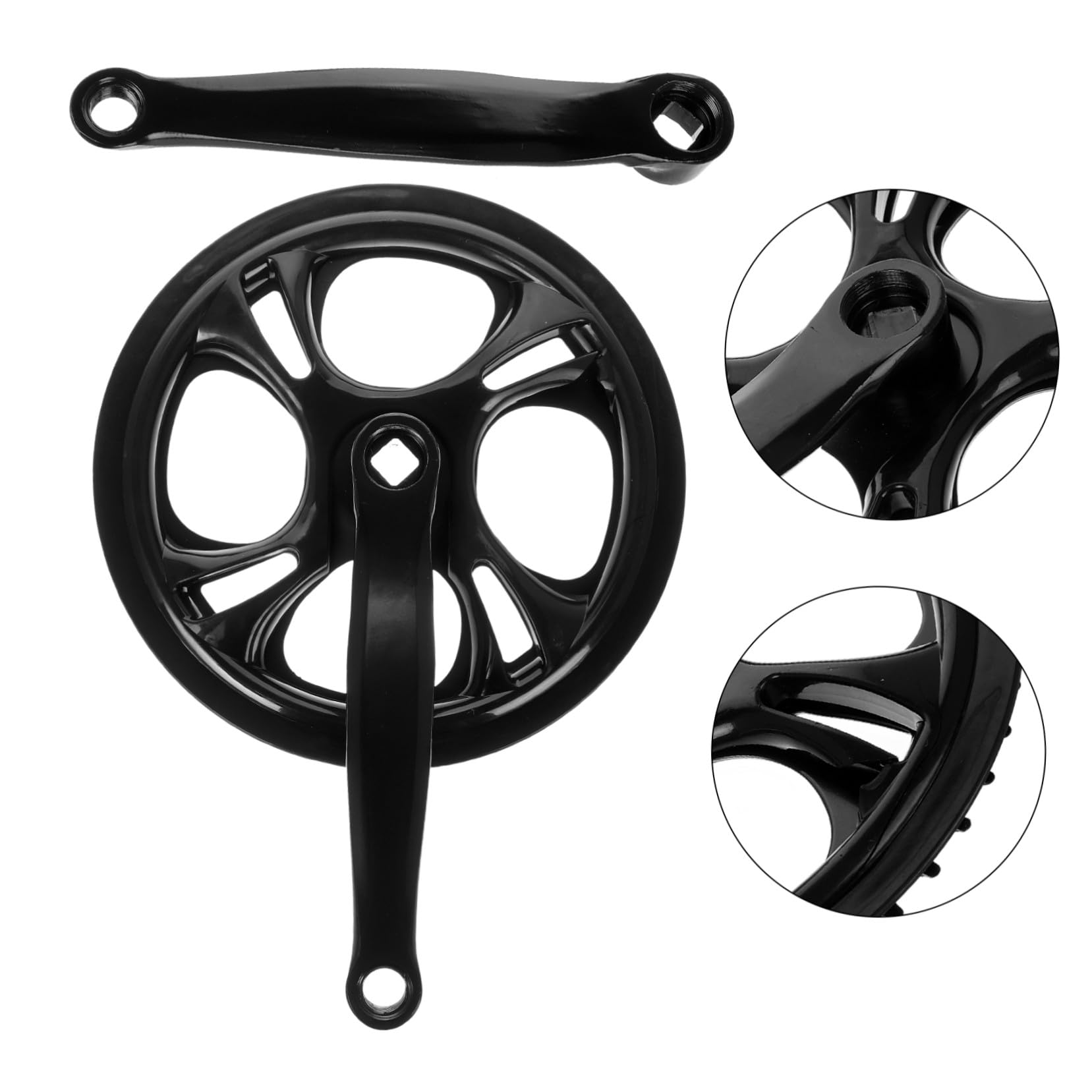 Mikinona Guarnitura velocità Singola Nera in Ferro, Set 1 per Bici | Design Antiscivolo Catena, Struttura Leggera e Richiudibile, per Uscite Outdoor e Gite Tranquille