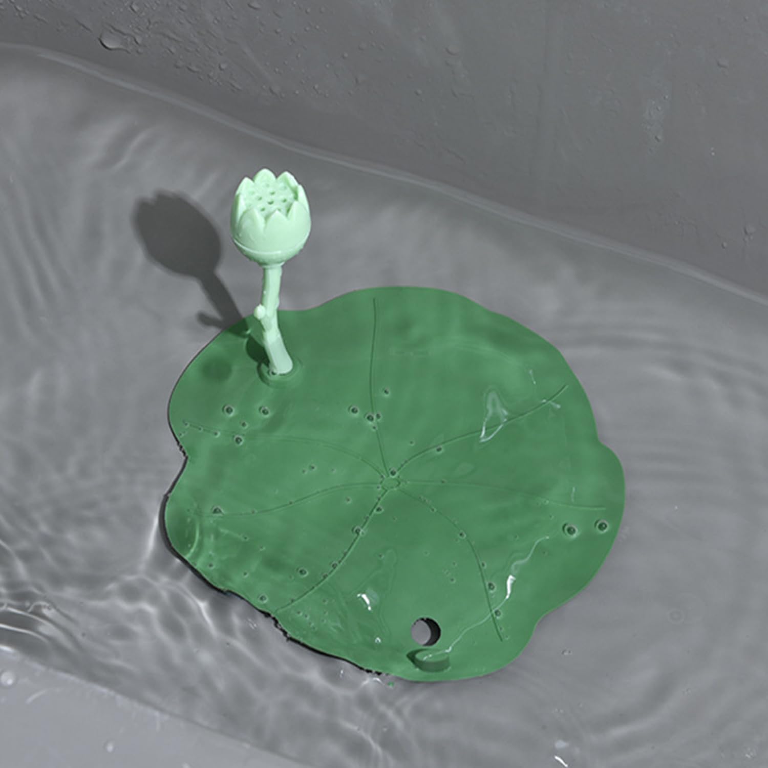 UtySty 2-Pack Lotus Leaf Drain Stoppers - Fragrance Disc, Rubber Tub Stopper For Shower & Bathroom Anti-Odor