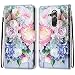 Produktbild ShinyCase Case für Huawei Mate 20 Lite Leder Hülle für Huawei Mate 20 Lite Brieftasche Handyhülle Kartenfächer Magnetholster Etui Stoßfest Anti-Scratch Handytasche Schutzhülle -Frische Blumen