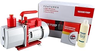LuckyHigh HVAC Vacuum Pump 8CFM 1HP Two Stage Air Conditioning Vacuum Pump AC Refrigerant Vacuum Pump with Oil for Automobile Maintenance Vacuum Evacuation