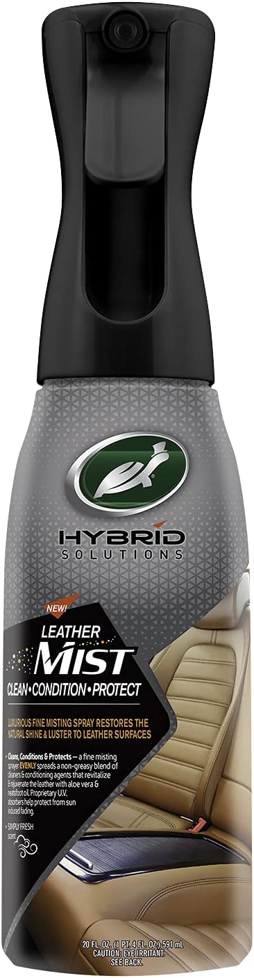 Turtle Wax 53483 Hybrid Solutions Car Leather Cleaner & Conditioner Misting Spray, 20oz, Grey