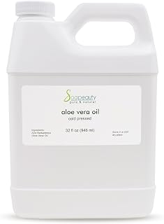 Soapeauty ALOE VERA OIL for Skin, Face, Hair | Moisturizes and Soothes | 100% Natural Oil Cold Pressed - 32 Fl Oz