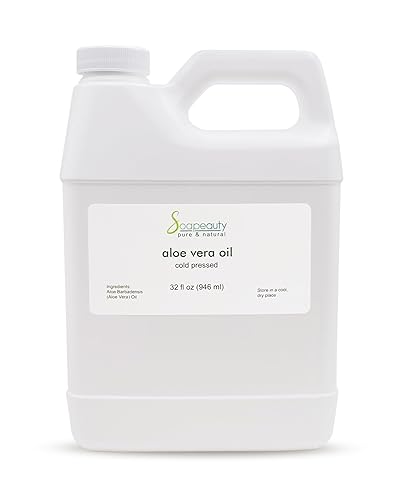 Soapeauty Aceite de aloe vera para piel, cara y cabello, hidrata y suaviza, aceite 100% natural prensado en frío, 32 onzas líquidas