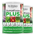 Dr. Schulze\'s SuperFood Plus - Everyday Superfood Supplement to Support Overall Wellness - Clean, Quality Nutrition - Supports Metabolism & Daily Energy - Gluten-Free & Dairy-Free - 14 oz (2-Pack)