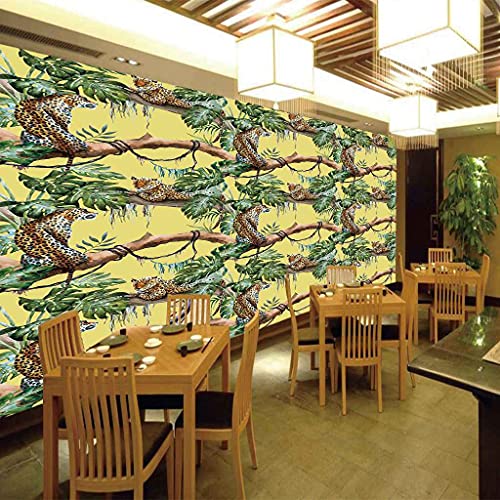 Papier peint léopard jungle autocollant poster mural 3D