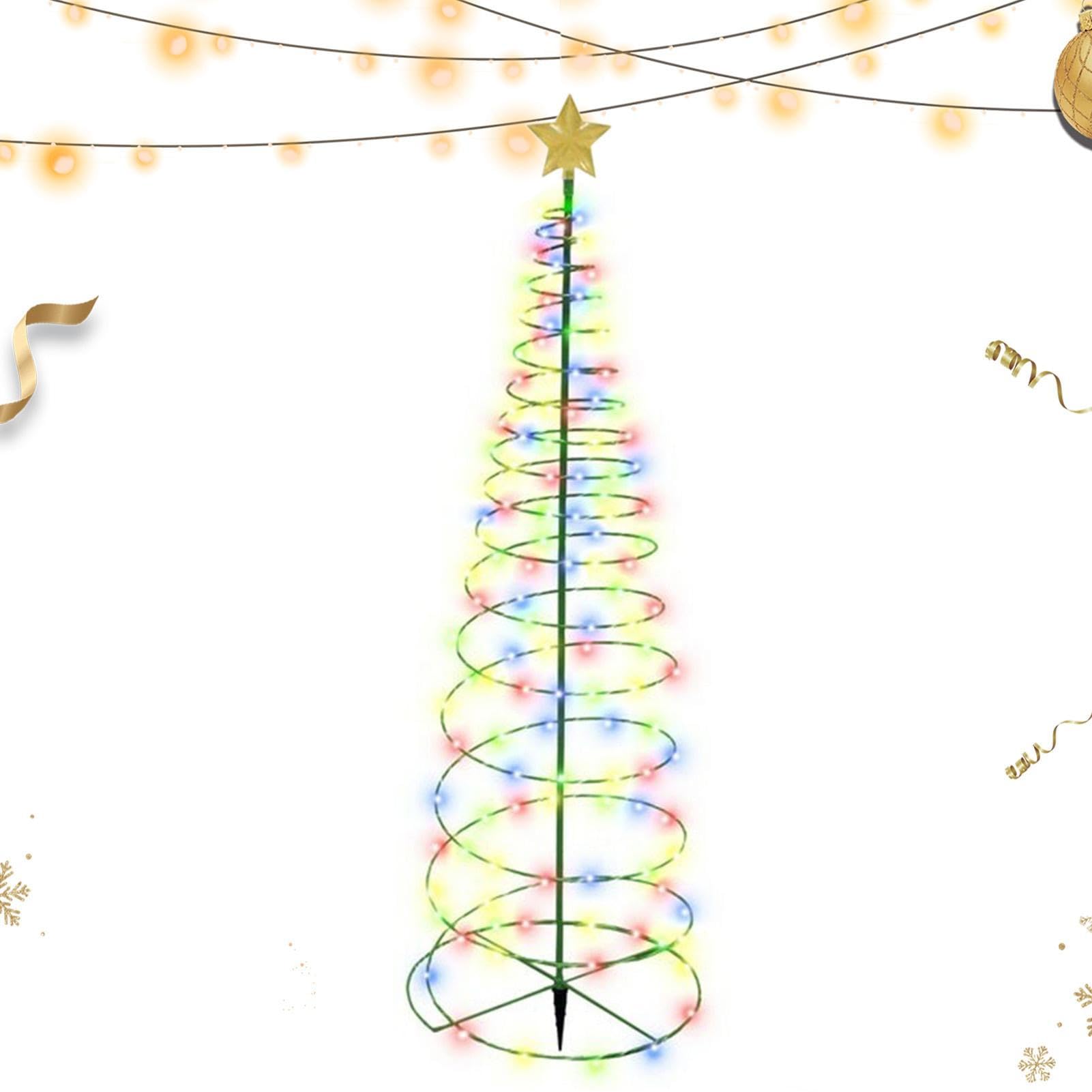 Voihamy Christmas Tree Garden Stake Light,Outdoor Fairy Lights - Christmas Tree Create A Christmas Mood With Solar Powered LED Lights, Suitable for Lawn, Aisle, forecourt