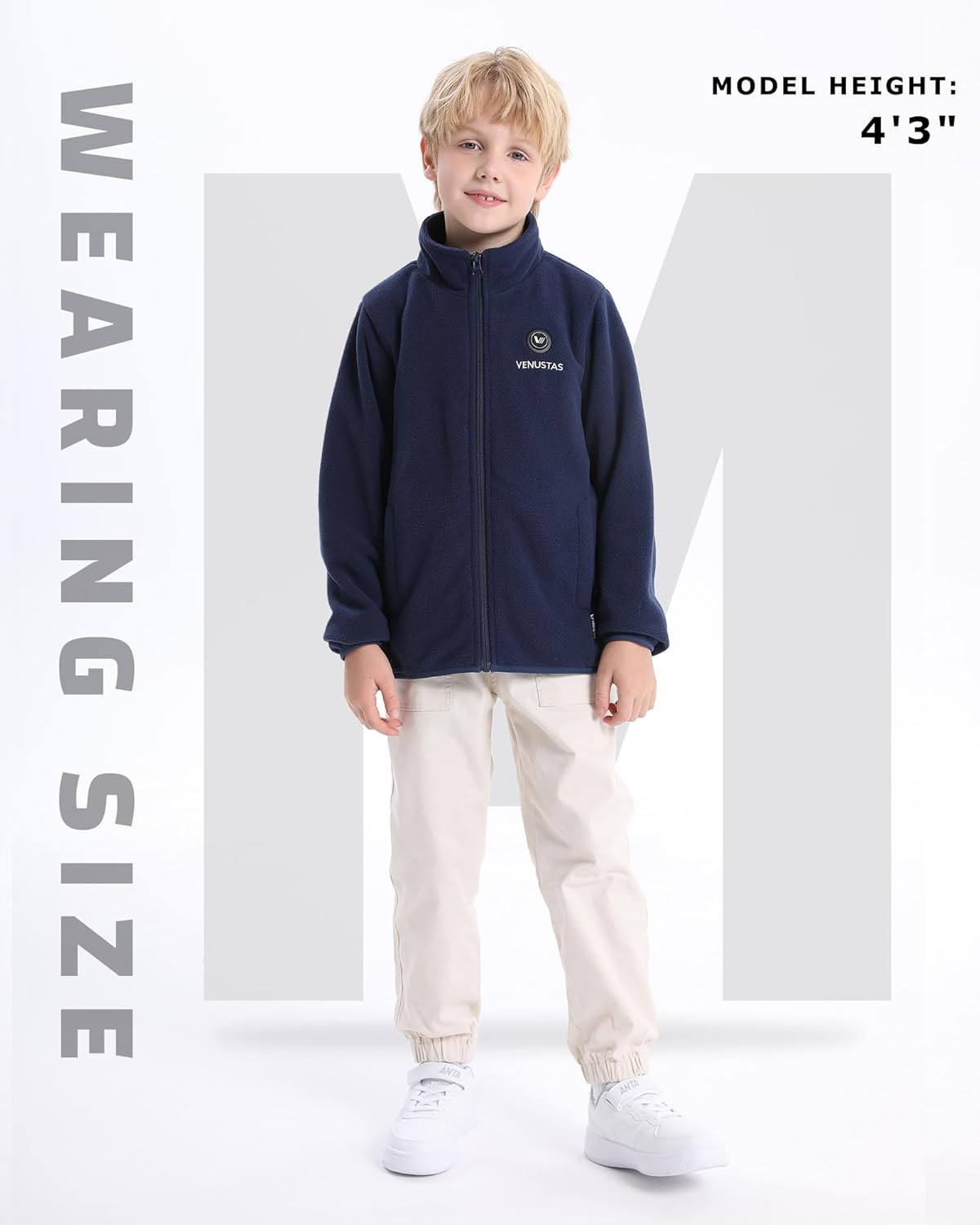 Venustas Kids Heated Fleece Jacket with Battery, Boys Youth Electric Heated Coat for Winter - Image 2