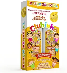 Gota Dourada Kit Infantil Clubinho Cacheados 340ml - Cabelos Definidos e Hidratados para Crianças