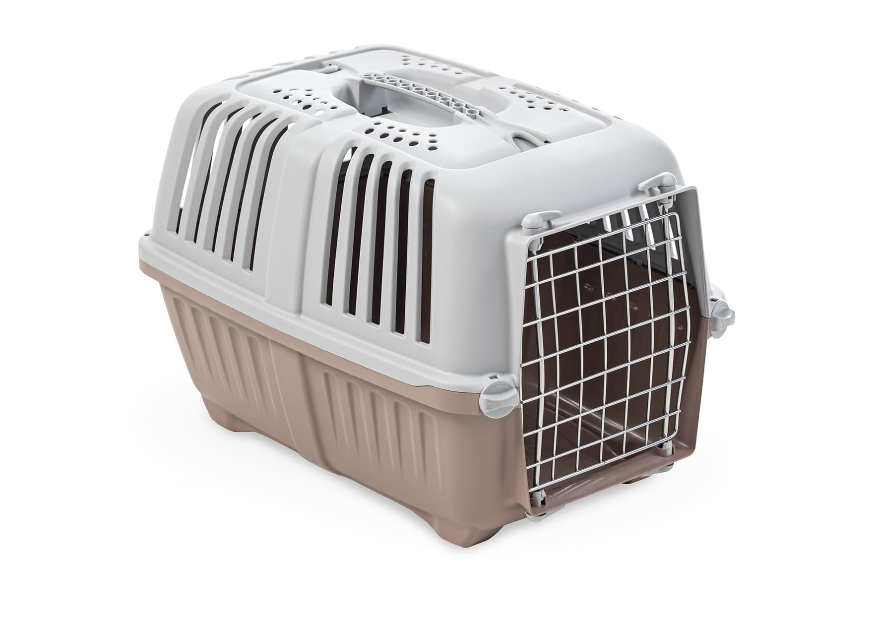 Trasportino Pratiko Metal - Accessorio da viaggio in due misure, con porta metallica, per cani e gatti (Misura 2)