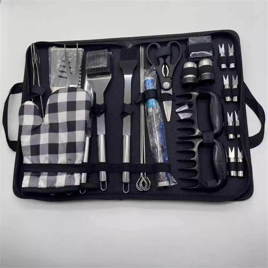 Barbecue Tool Set Cloth Bag Set of 29 Pieces