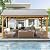 Domi 12' x 14' Hardtop Gazebo with Galvanized Steel Gable Roof, Pergola with Wood-Looking Aluminum Frame, Permanent Pavilion Outdoor Gazebo with Ceiling Hook for Deck Patio Lawn Yard Backyard Grill