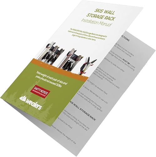 Miniatura 5 de Organizador de pared para esquís y bastones, estante horizontal de alta resistencia para esquiar de pared con marco de metal y ganchos acolchados