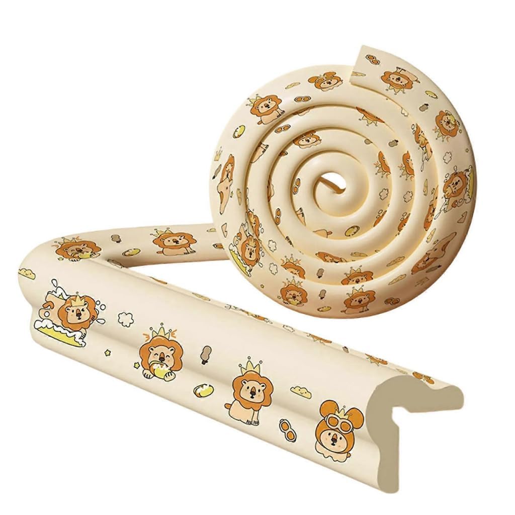 Kolorful Cartoon Printed Cloud Style Baby Safety Edge Guard Roll 2M–Soft Foam Furniture Corner & Protector Strip | Anti-Collision Child Cushion Bumper, Self-Adhesive Flexible Shockproof Table (Cream)-image-29
