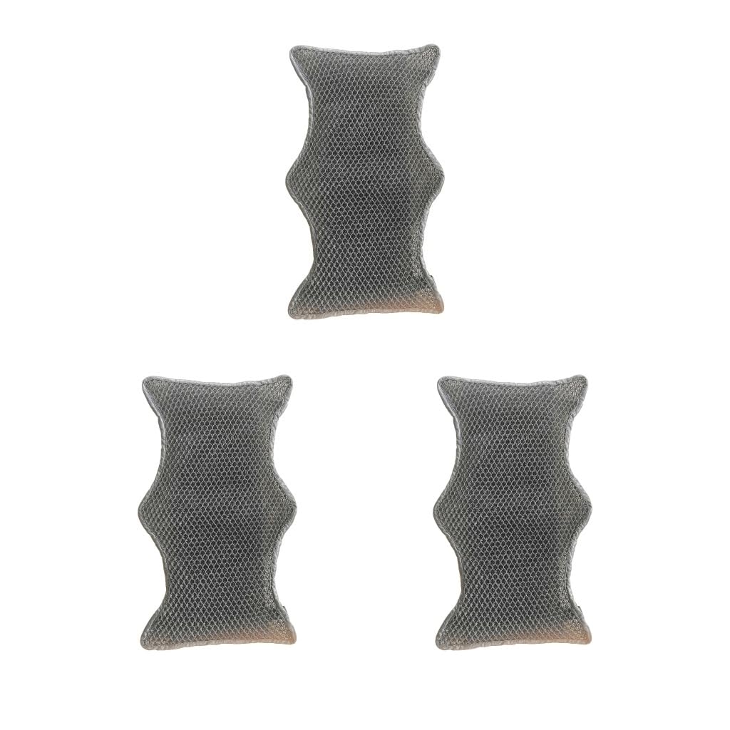 3er Set Motorrad Sitzkissen Anti-Rutsch Beifahrer Fit für Touring Motorrad XL schwarz