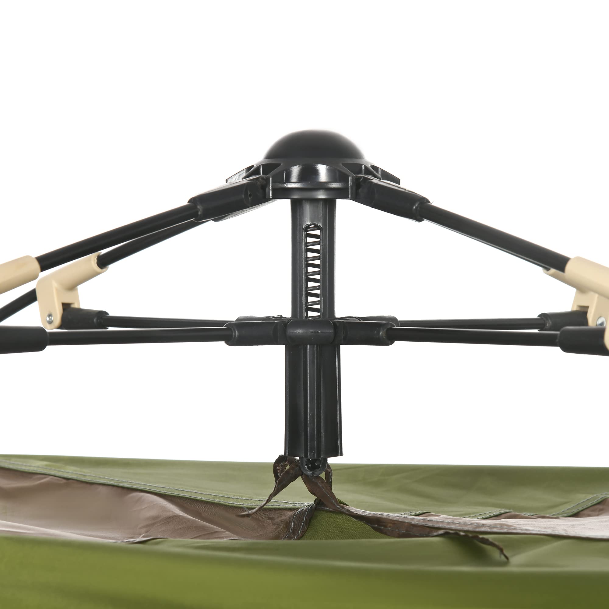 Outsunny Tenda da Spiaggia Pop-Up 4 Posti Protezione UV 210x210x135 cm