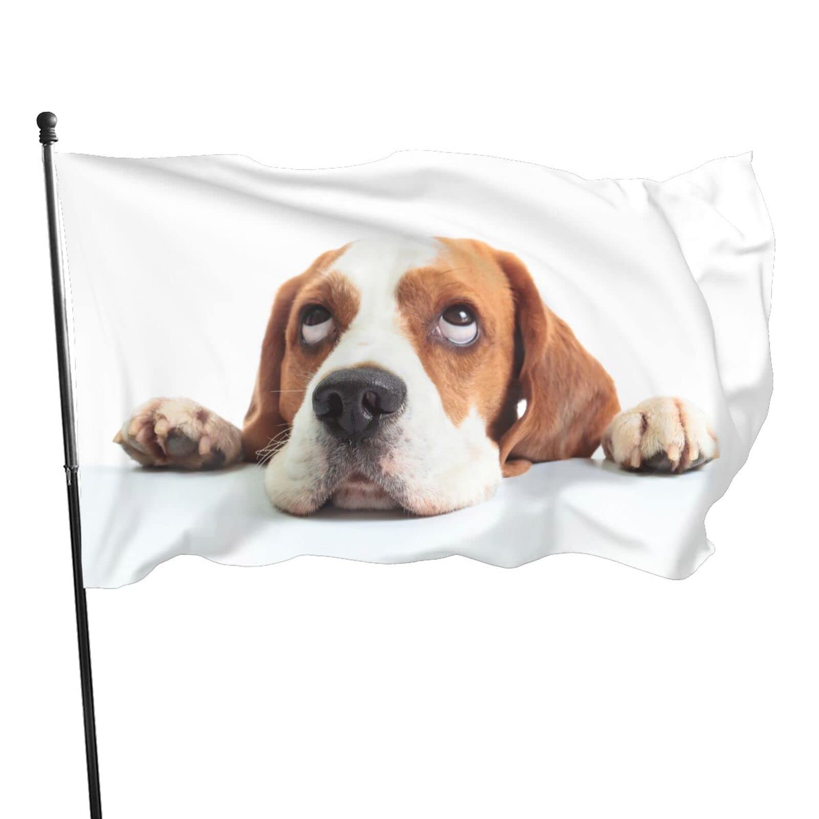 Flags 5ft x 3ft with Eyelets, Beagle Dog Flag Banner Vivid Color and Fade Proof Flag Home Garden Flag Yard Outdoor Indoor