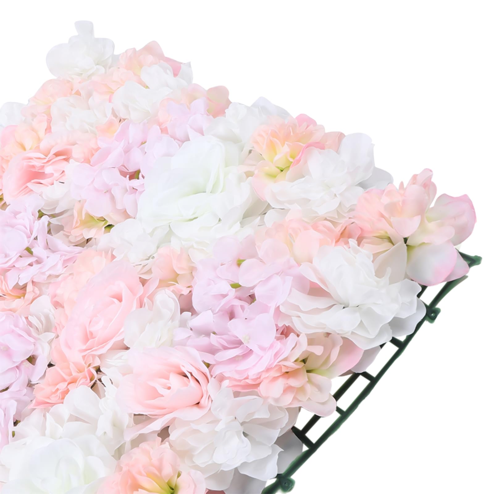 WooDerson 8 Stück Blumenwand Kunstblumen Rosa+Weiß 60x40cm Wandpaneel Mit Künstlichen Blumen Für DIY Hochzeit Party Festival Haus Garten Dekoration, Kunstblumen Deko