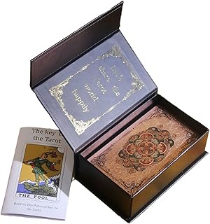 Tarot Cards Deck, Water Proof with Guidebook Divination Cards, 80 Fortune Telling Game Set for Family Reunion Beginners Expert Readers for Christmas Birthday Holiday Gifts,Pink