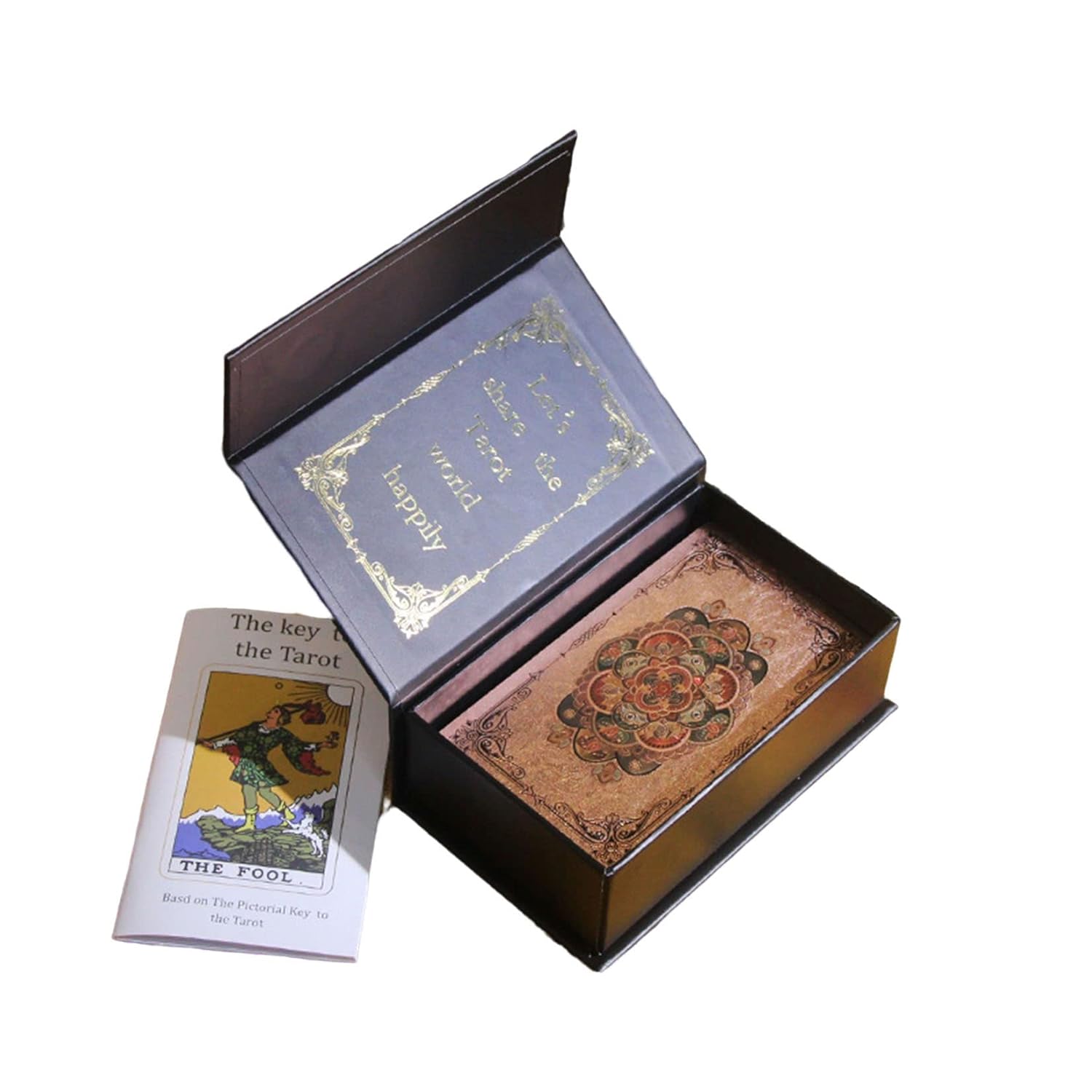 Tarot Cards Deck, Water Proof with Guidebook Divination Cards, 80 Fortune Telling Game Set for Family Reunion Beginners Expert Readers for Christmas Birthday, Pink