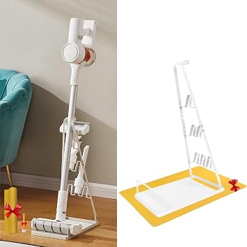 Universal Vacuum Stand,Storage-Stand-Docking-Station-Holder,Stable Metal Storage Bracket Stand Holder,Compatible with Dyson,Hoover, Eureka, Rainbow,Shop VAC and Most Stick VacuumWhite