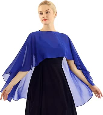 TiaoBug Damen Asymmetrisch Umschlagtücher Stola Transparent Umhang Cape Festlich Bolero Für Brautkleid Schulterfrei Kleider Burgundy C Einheitsgröße