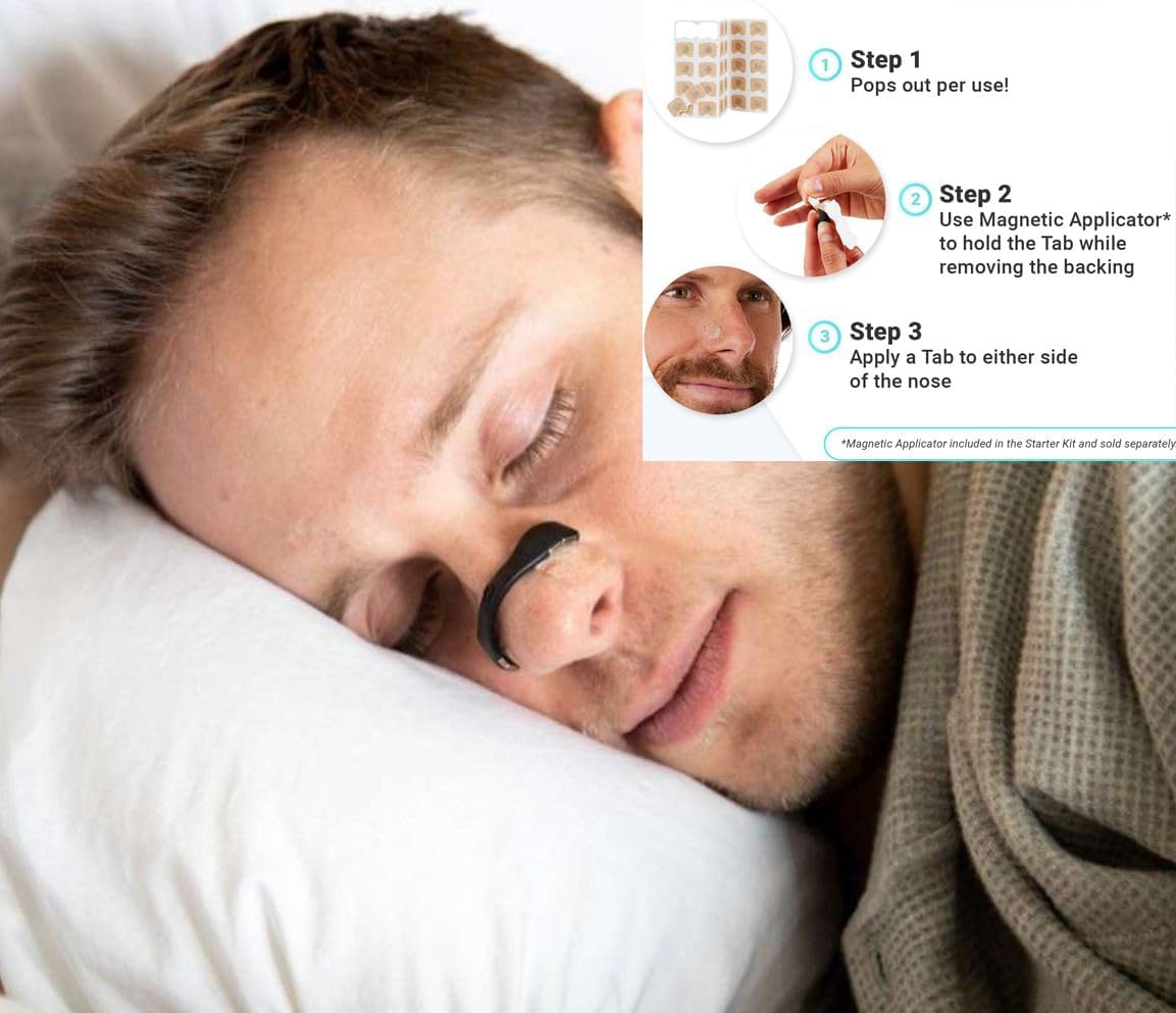 BROCCOLIN Breathing Nasal Strip Starter Kit (15 Count) - Boost Oxygen Intake, Reduce Snoring, Improve Sleep Quality - Sweat Resistant, Skin Safe Nasal Strips - Extra Strength Snoring Solution 3
