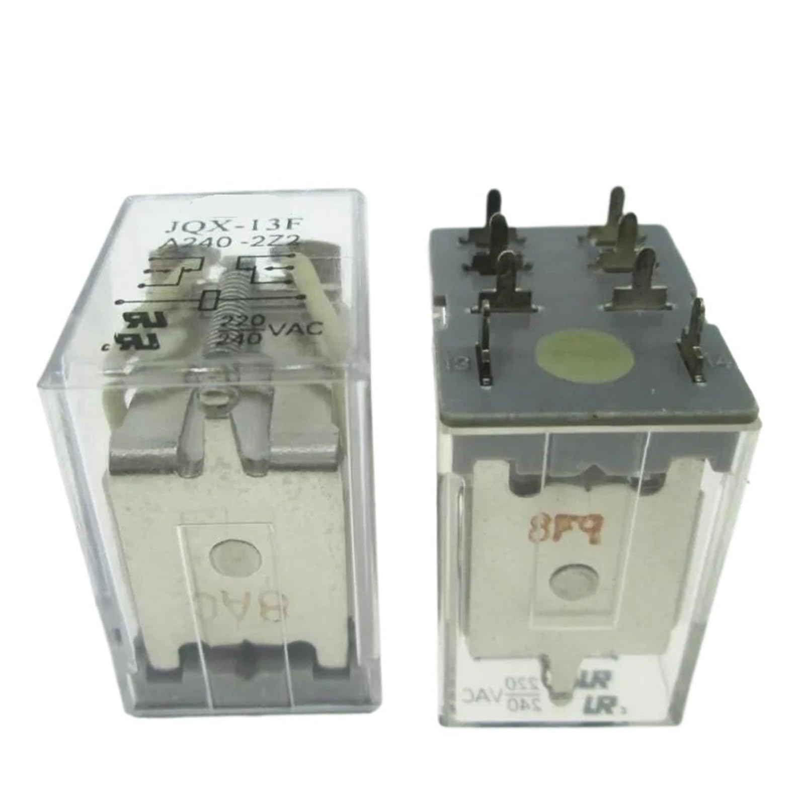 Relais JQX-13F A240-2Z2 220V CA 8 broches pour circuits électriques en lot de 10 pièces