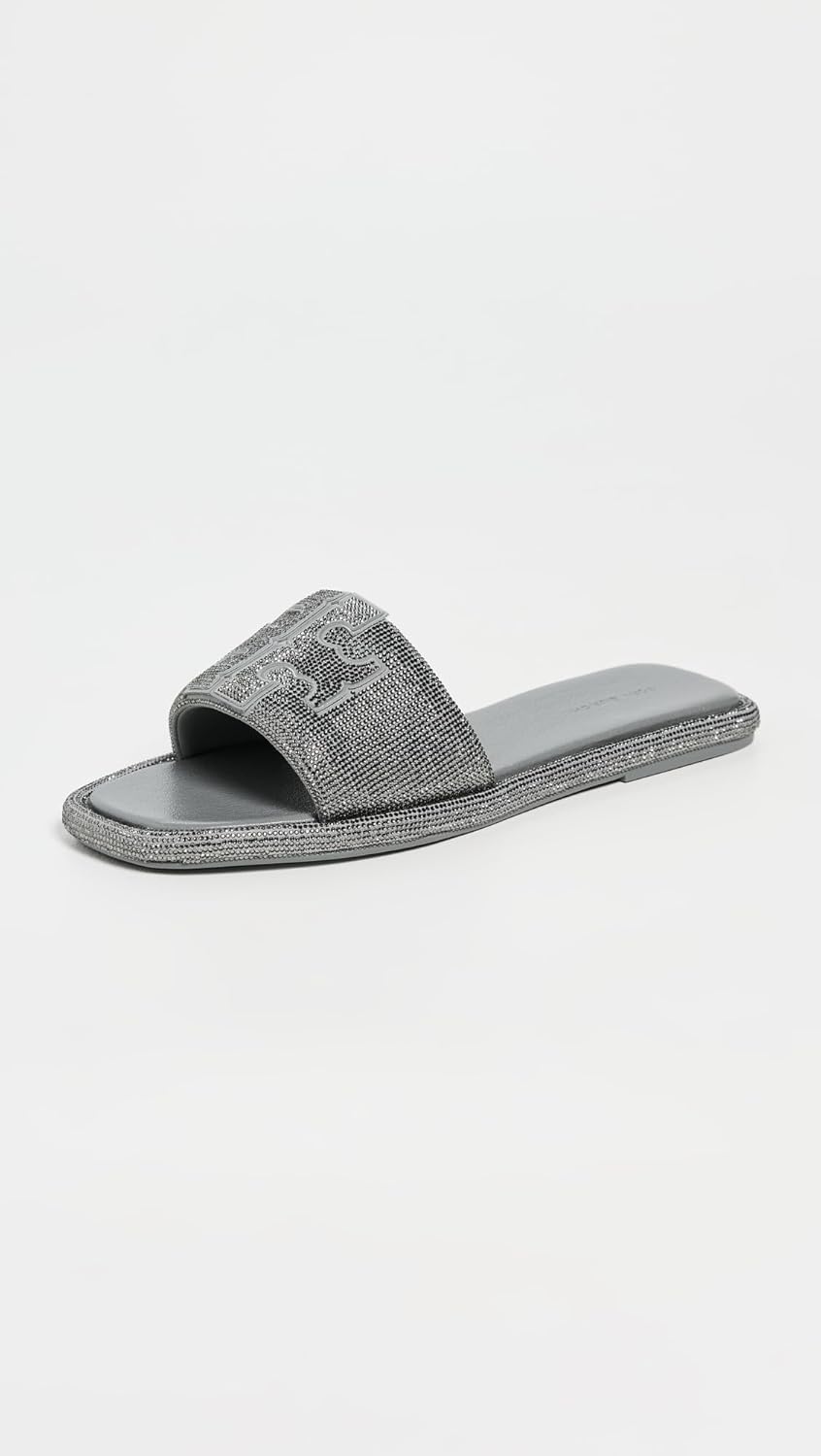 Tory Burch Women's Double T Pave Sport Slides - Image 2