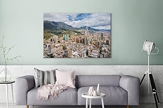 Leinwandbild - Luftaufnahme des südamerikanischen Bogota in Kolumbien - 120x80 cm