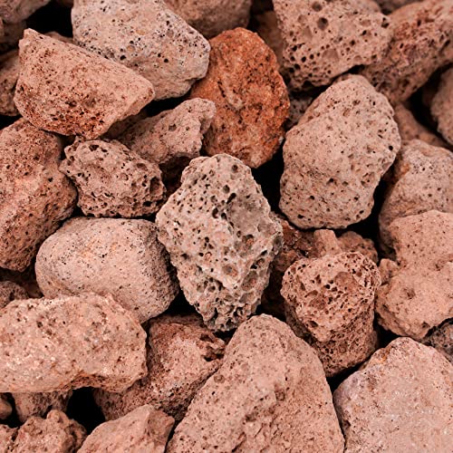 Image of Onlyfire 10Lbs Red Lava Rock for Fire Pit /Fireplace /Gas Grill /Landscaping