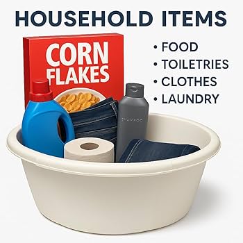 Dish Pan Kitchen Flower Stainless Steel Washing-up Bowl Multi-purpose Dish Tub Camping Kitchen Essentials