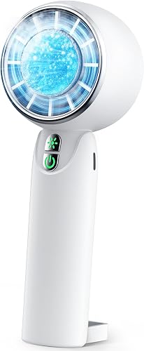 SSYFEI ハンディファン 冷却プレート 超強力暴風 28000RPM【0.2秒瞬時冷感・最大20H持続】静音 小型 卓上 手持ち扇風機 風量5段階 ミニ Type-C対応 充電式 壁掛 熱中症対策 暑さ対策 プレゼント