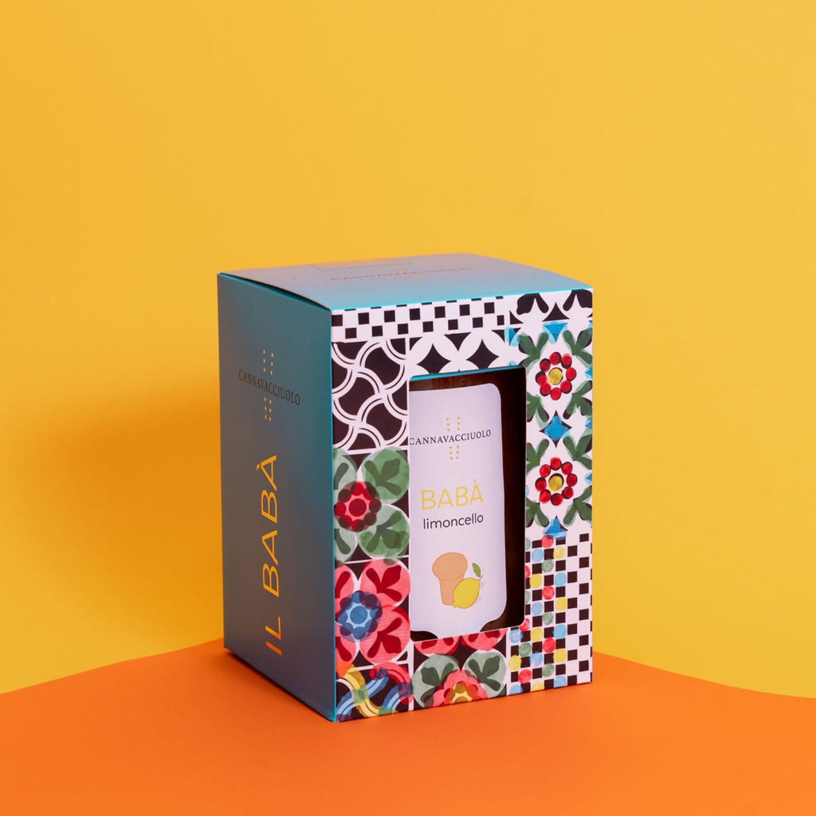 Cannavacciuolo | Babà al Limoncello, Dolce Napoletano Tradizionale, Preparato con Liquore Limoncello 9%, Confezione Regalo Elegante, 380g