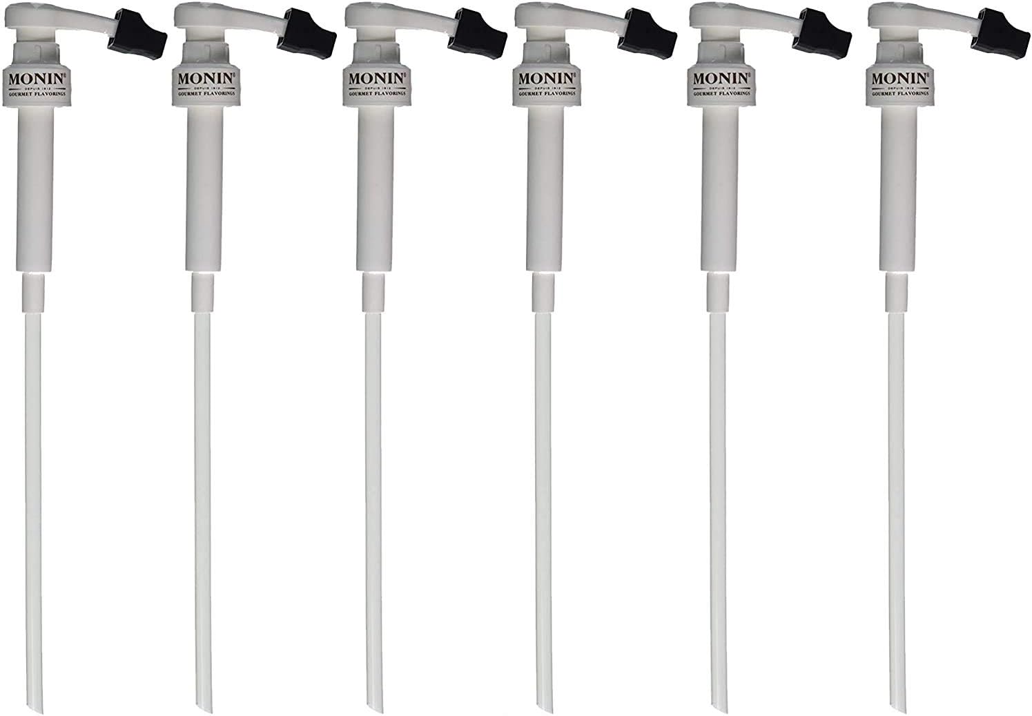 Monin dispenser syrup pump for any Monin 750 ml Glass Bottle - pack of 6 w/coasters