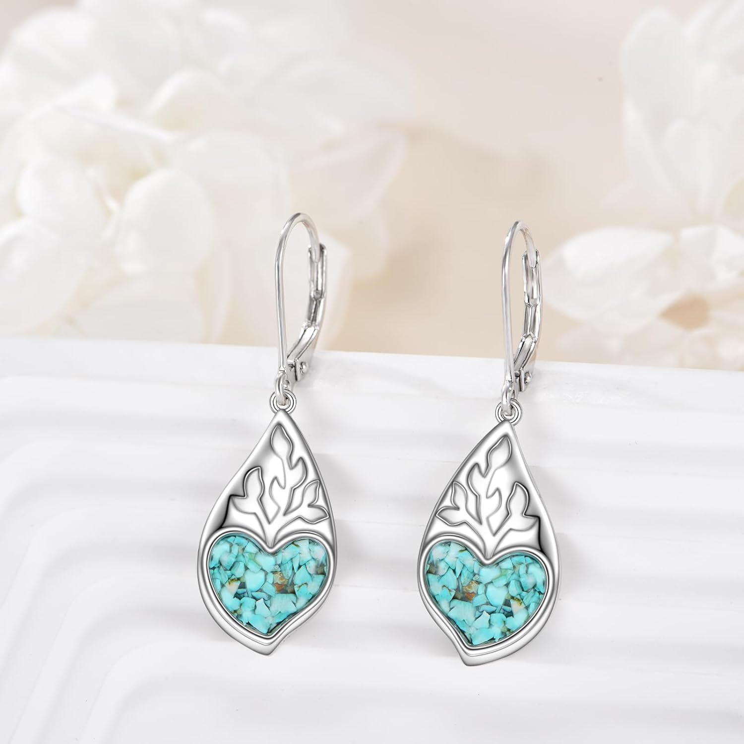 VONALA Flower Earrings for Women 925 Sterling Silver Rose/Lotus/Scottish Thistle/Tulip/Lilac/Mushroom/Pineapple Dangle Drop Earrings Flower Jewelry Gifts for Women Girls Birthday Gifts - Image 2