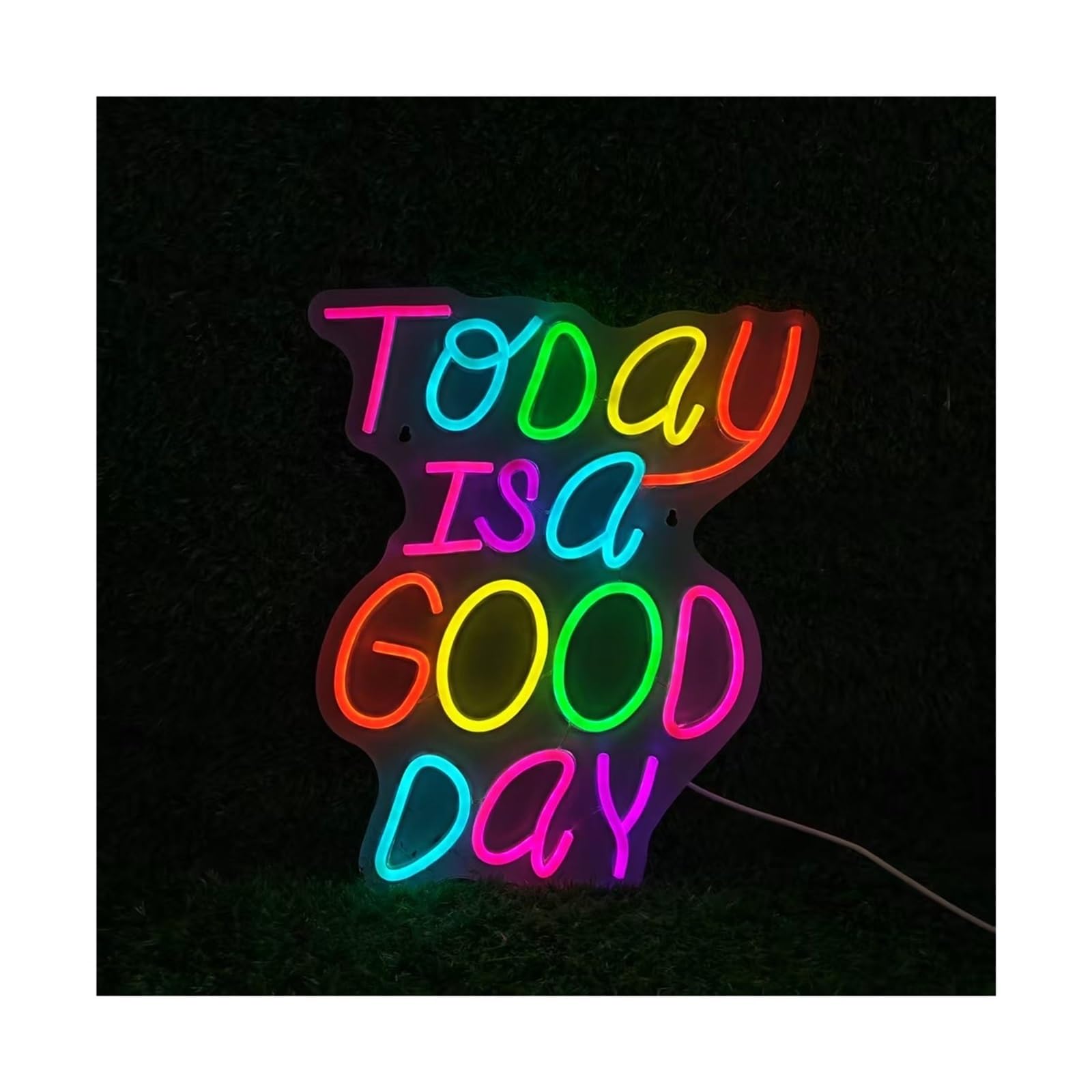 XENITE Luces Art Decoration Christmas Letrero De Neón Con Alimentación Por USB Today Is A Good DayPara Decoración De Pared De Sala De Estar, Fiesta, Cafetería, Oficina, Bar,40cmх33cm