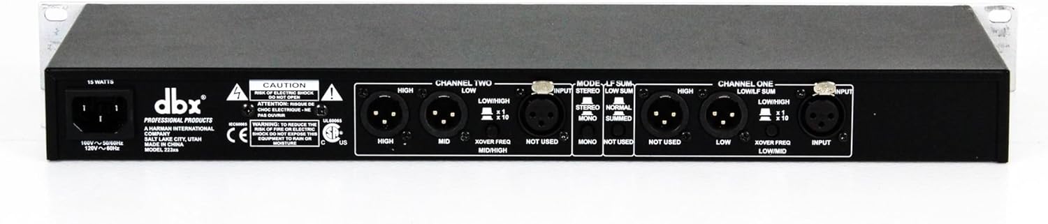 dbx 223xs Rear Panel Connections