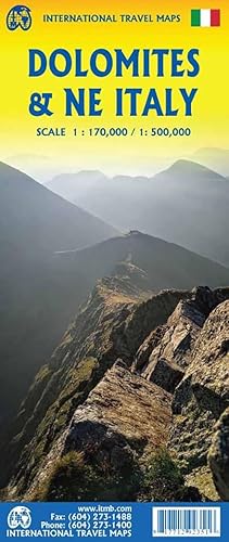 Dolomites &amp; NE Italy Travel Reference Map 1st Ed. 2024
