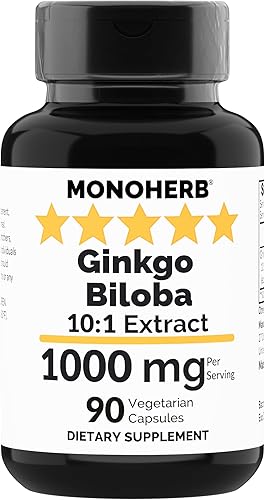 Extracto de Ginkgo Biloba 1000 mg - 90 Cápsulas Vegetarianas